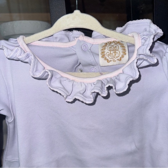 TBBC long sleeve ruffle dress lavender pastel collar toddler baby girl pockets - Picture 2 of 6